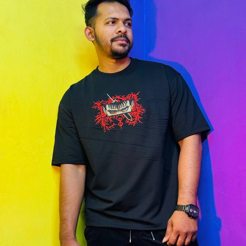 Berserk Anime Embroidered Tees - Image 4
