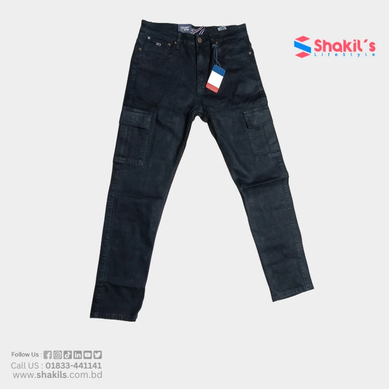 Tommy Hilfiger Premium Export Denim Cargo Pant Black - Image 4