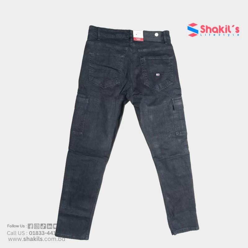 Tommy Hilfiger Premium Export Denim Cargo Pant Black - Image 5