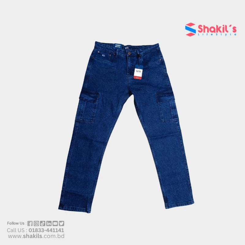 Tommy Hilfiger Premium Export Denim Cargo Pant  Blue - Image 5