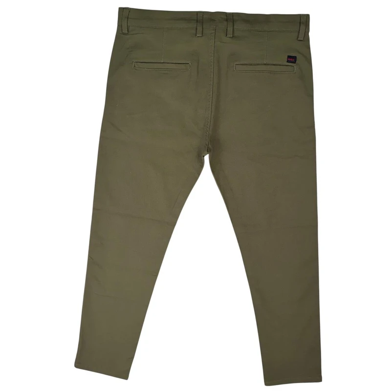 Hu*go Bo*ss Mens Premium Twill Pant - Olive - Image 3