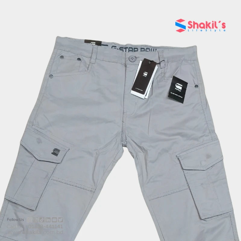 G-STAR 6 Pocket Cargo Long Pants Ash Color - Image 3