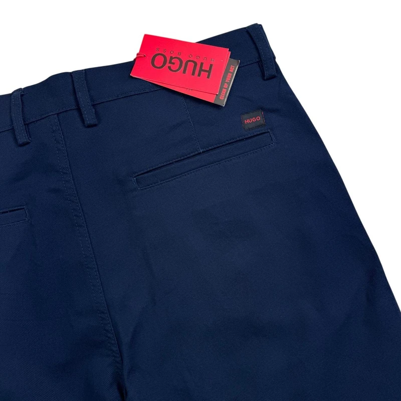 Hu*go Bo*ss Mens Premium Twill Pant -NavyBlue - Image 3