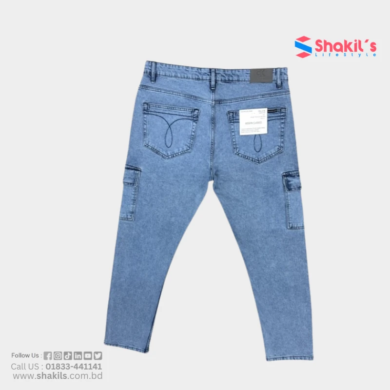 Calvin Klein Premium Export Denim Cargo Pant Light Blue - Image 3