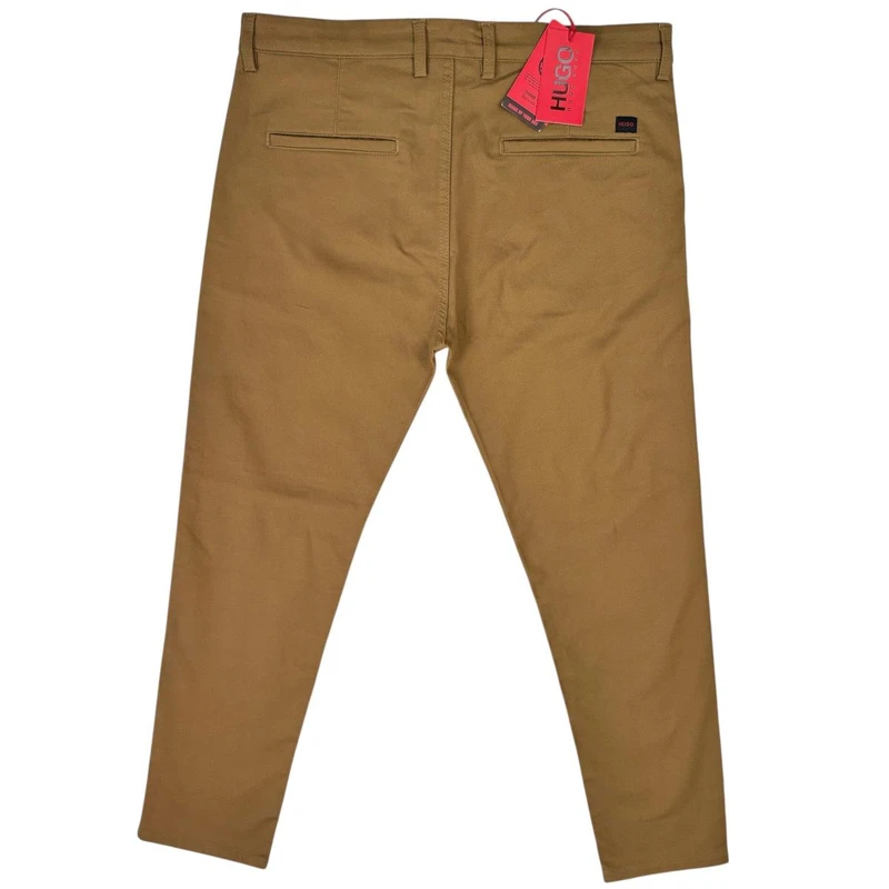 Hu*go Bo*ss Mens Premium Twill Pant - Khaki