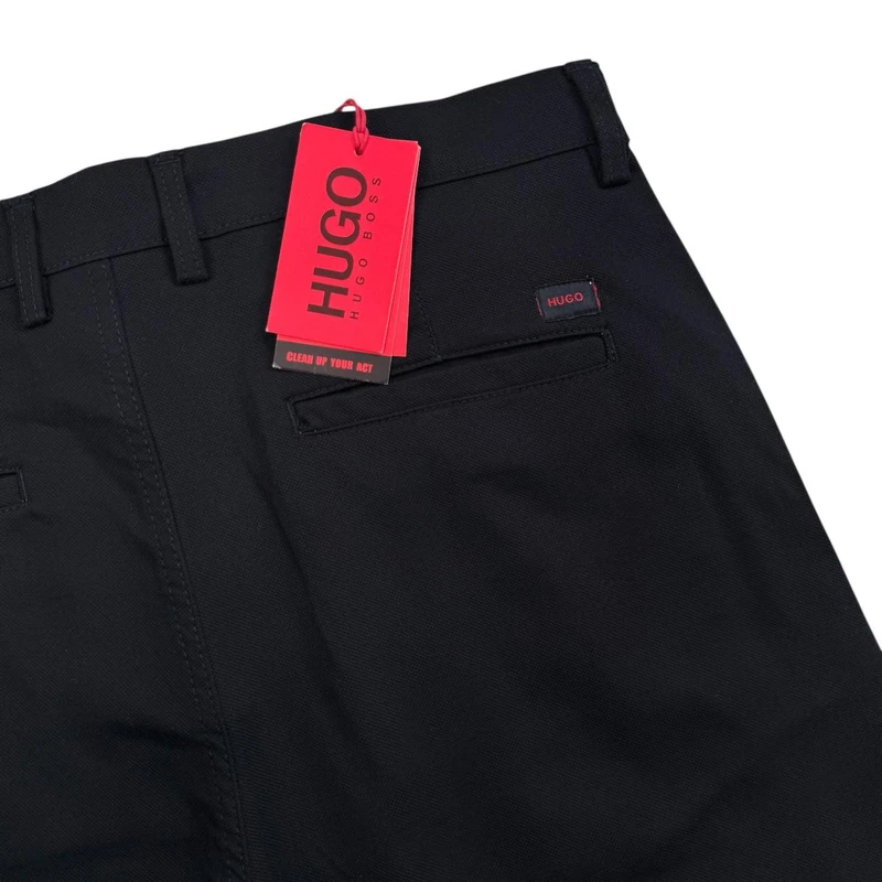 Hu*go Bo*ss Mens Premium Twill Pant Black - Image 4