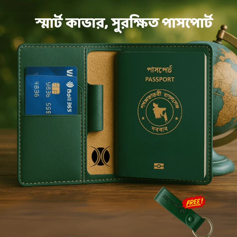 বটল গ্রিন পাসপোর্ট কভার