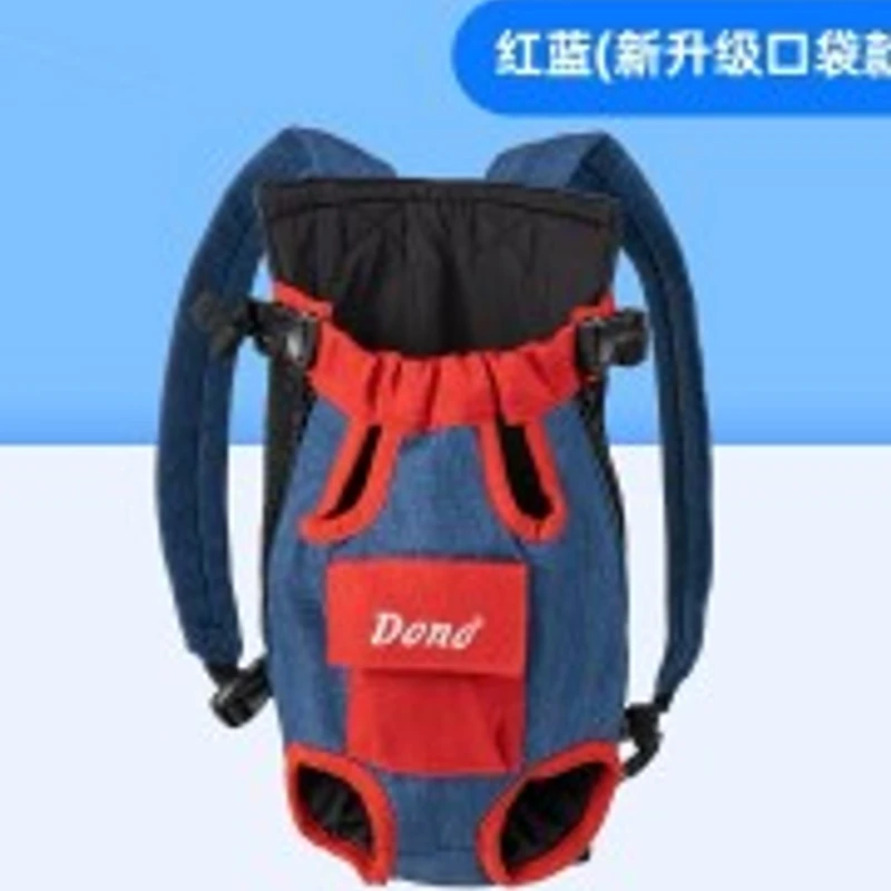 Pet Cat Dog Handle Backpac Blue