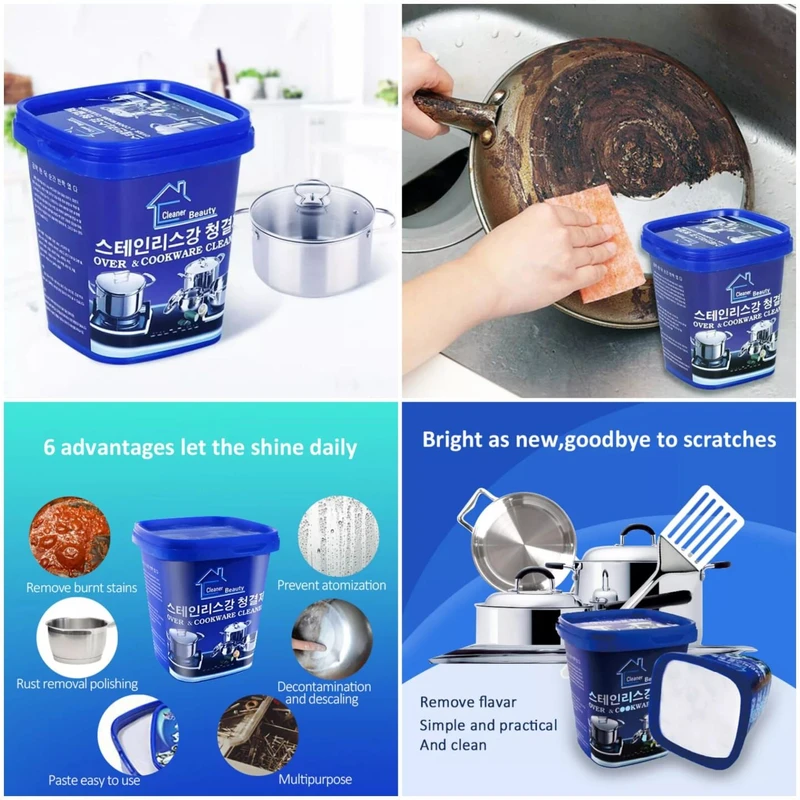 Stainless Steel Cookware Cleaner Paste-Household Kitchen Cleaner - Image 3