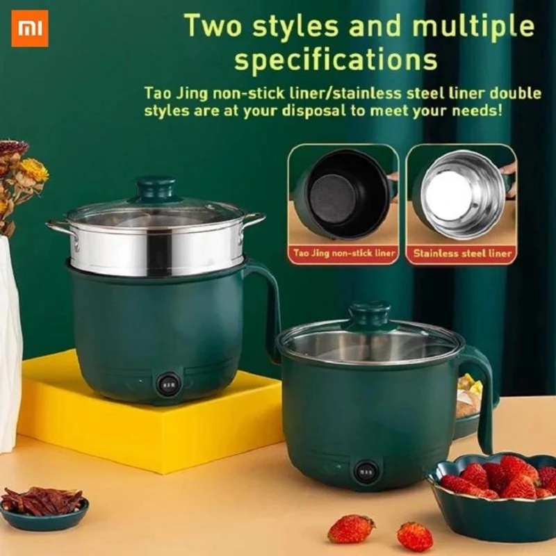 Multifunctional Mini Electric Rice Cooker | Non-Stick Cooking Pot | 1.8 L. Non-Stick Cooker