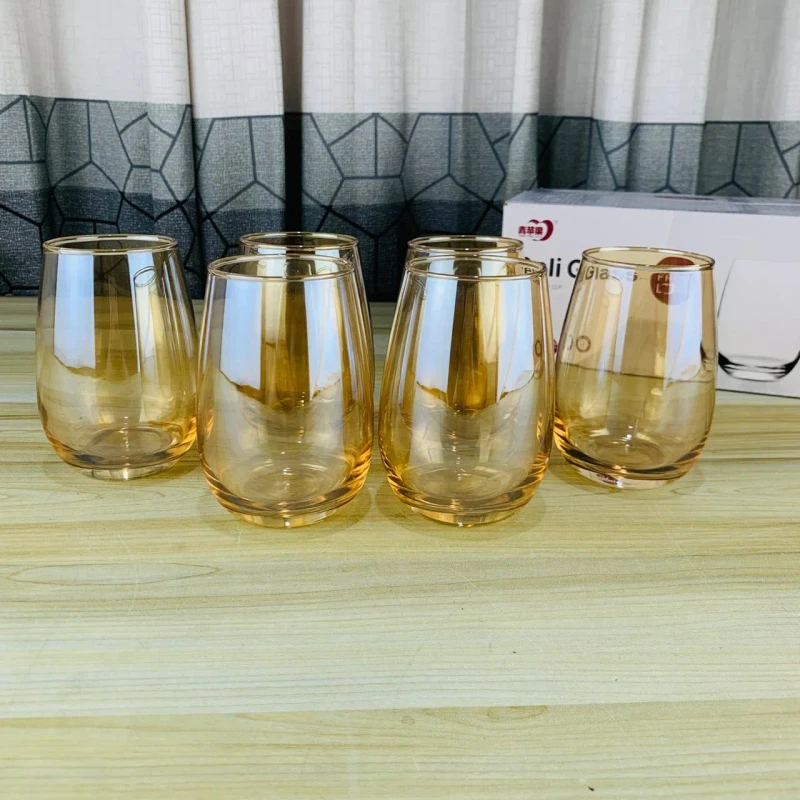 Deli Glass Golden Oval Plain 400ml AH