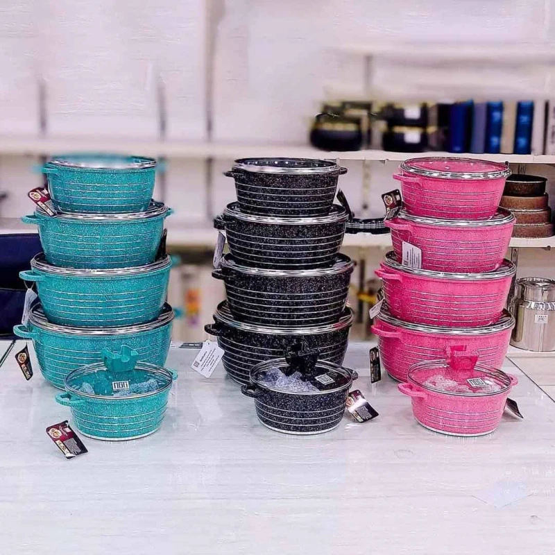 MGC Sauce Pan Marble-Coated 5pcs Set