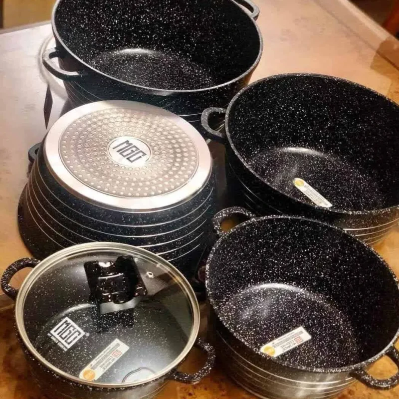 MGC Sauce Pan Marble-Coated 5pcs Set
