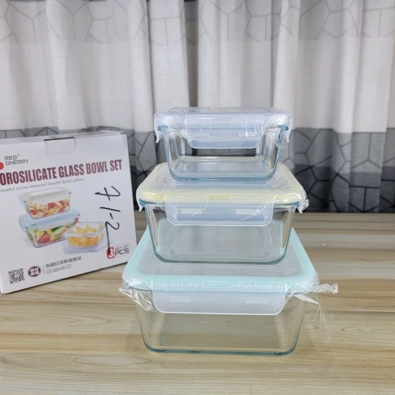 3pcs Multi Color Square Airtight Bati Set - Image 3