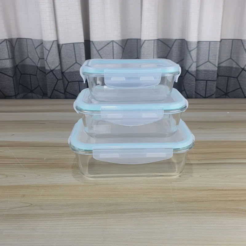 3pcs Square Sky Blue Airtight Bati Set (PDSM)