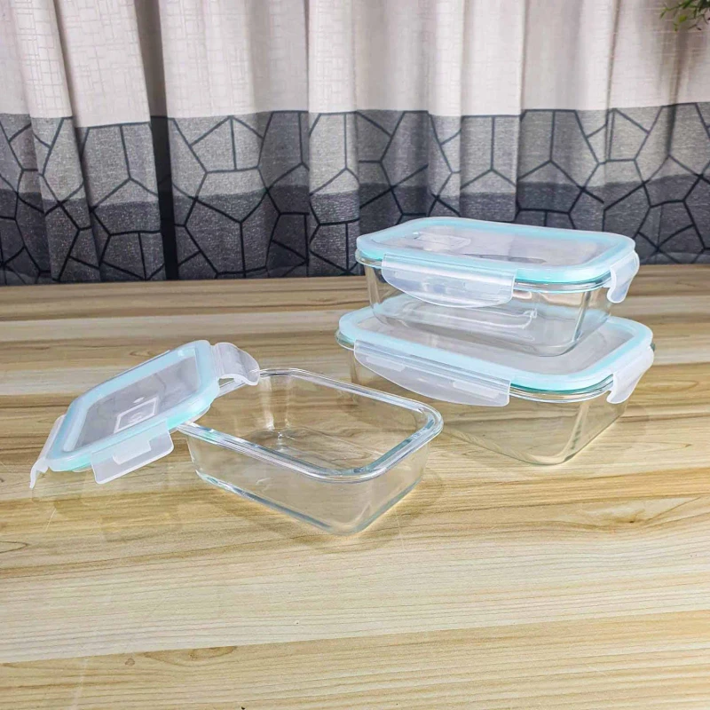 3pcs Square Sky Blue Airtight Bati Set (PDSM) - Image 3