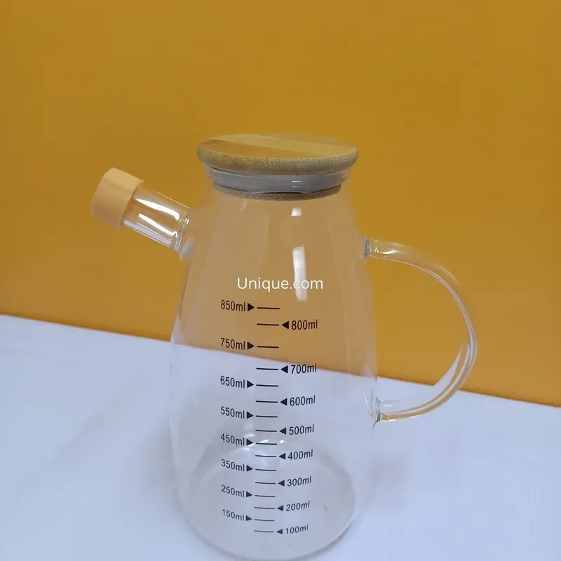 850ml Glass Oilpot Wooden Lid (SSM)
