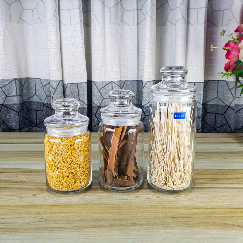 3pcs Set Big Ocean Crystal Airtight Glass Jar (POOM)