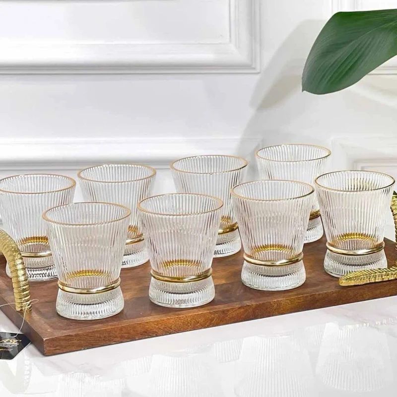 140ml Gold Rim staip Short Glass SE (PPSM)