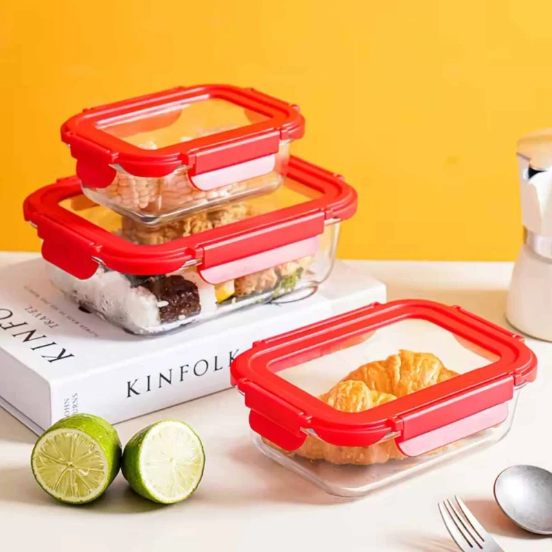 3pcs Red Fiber Lid Airtight Bati Set (PCSM)