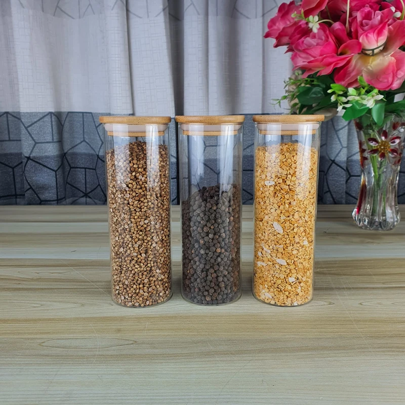 500ml Glass Jar Wooden Lid (PAM)