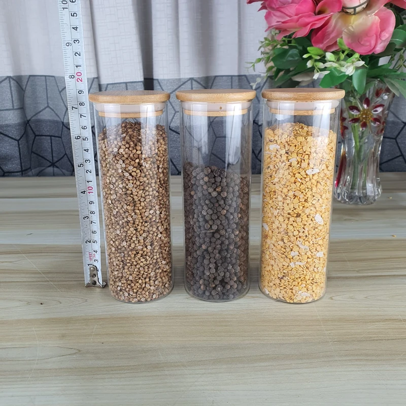 500ml Glass Jar Wooden Lid (PAM)