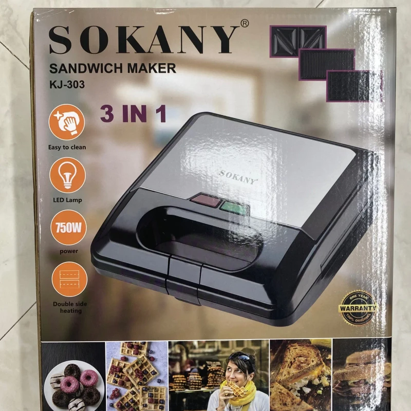 3 in 1 SOKANY Sandwich Maker KJ-303 (ONMM)