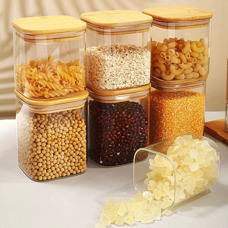 600ml Square Airtight Jar