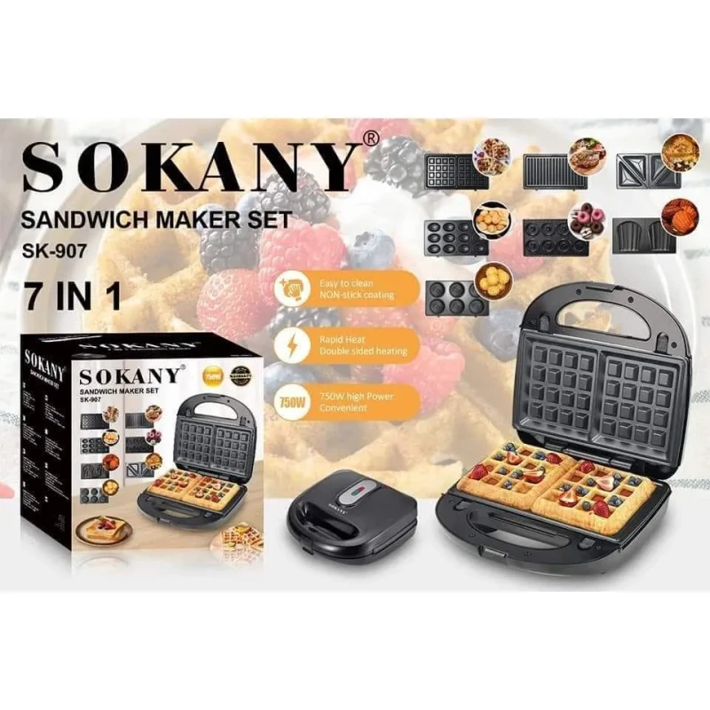7 in 1 SOKANY Sandwich Maker SK-907 (OESM)