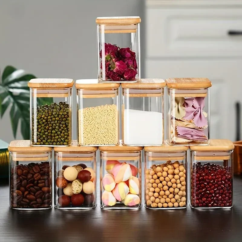 210ml Square Glass Jar Set (PPM)