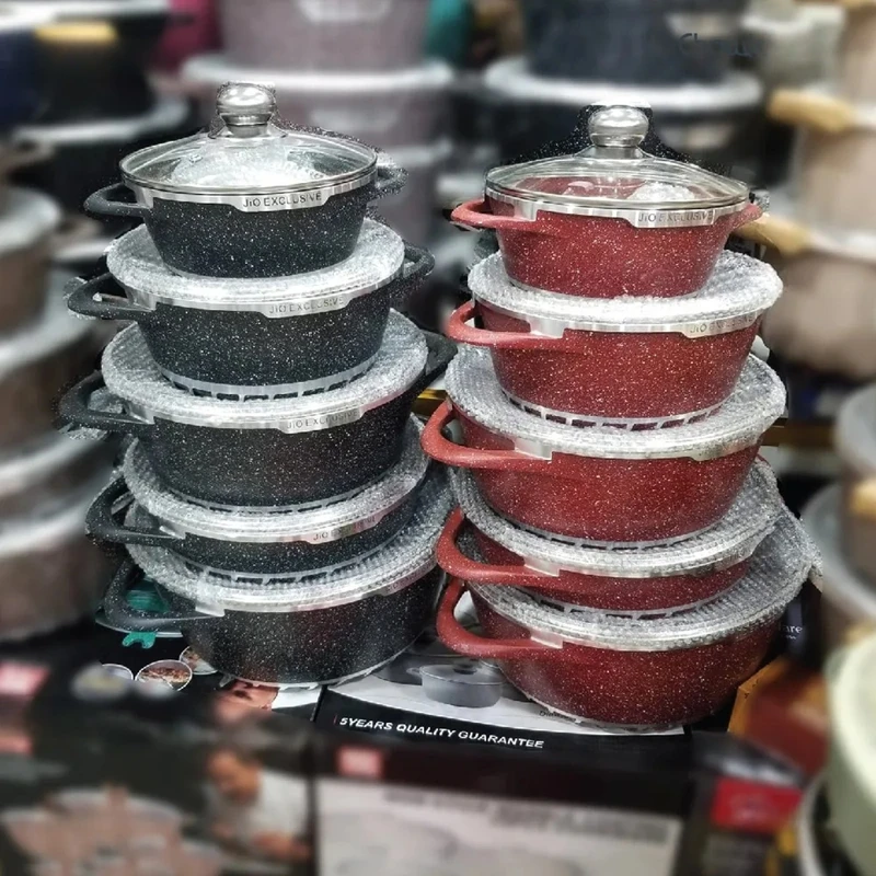 10 pcs Jio Marble coated cooking set (RSMM)