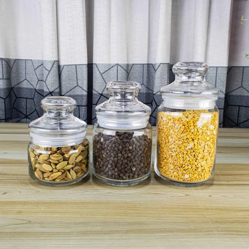 3pcs Set Small Ocean Crystal Airtight Glass Jar (AOM)