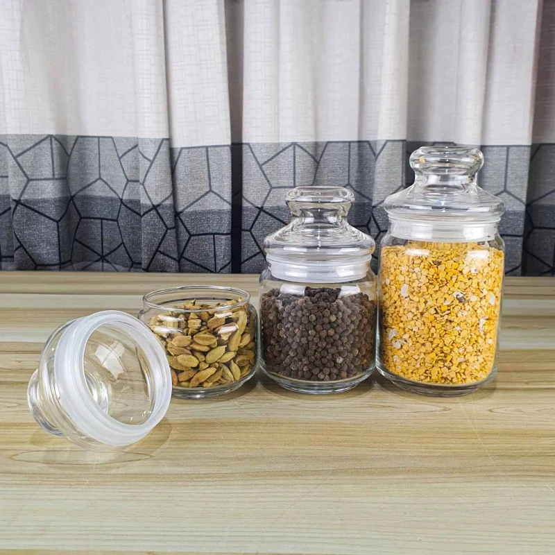3pcs Set Small Ocean Crystal Airtight Glass Jar (AOM)