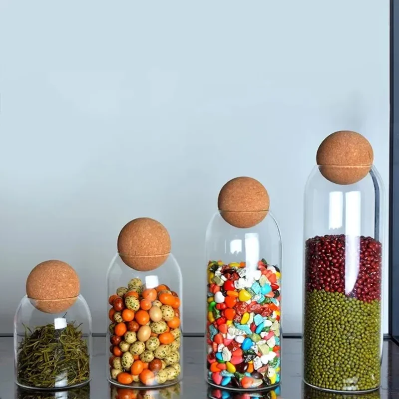 4pcs Food Storage Tank Ball Lid Jar (PRSM)