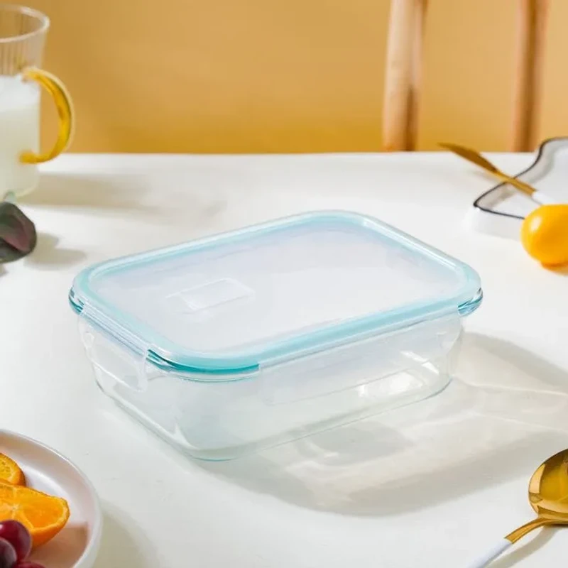 1.5 Liter Square Sky Blue Airtight Bati Set