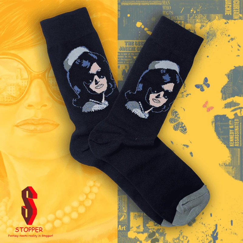 Sunglass Girl Portrait Socks