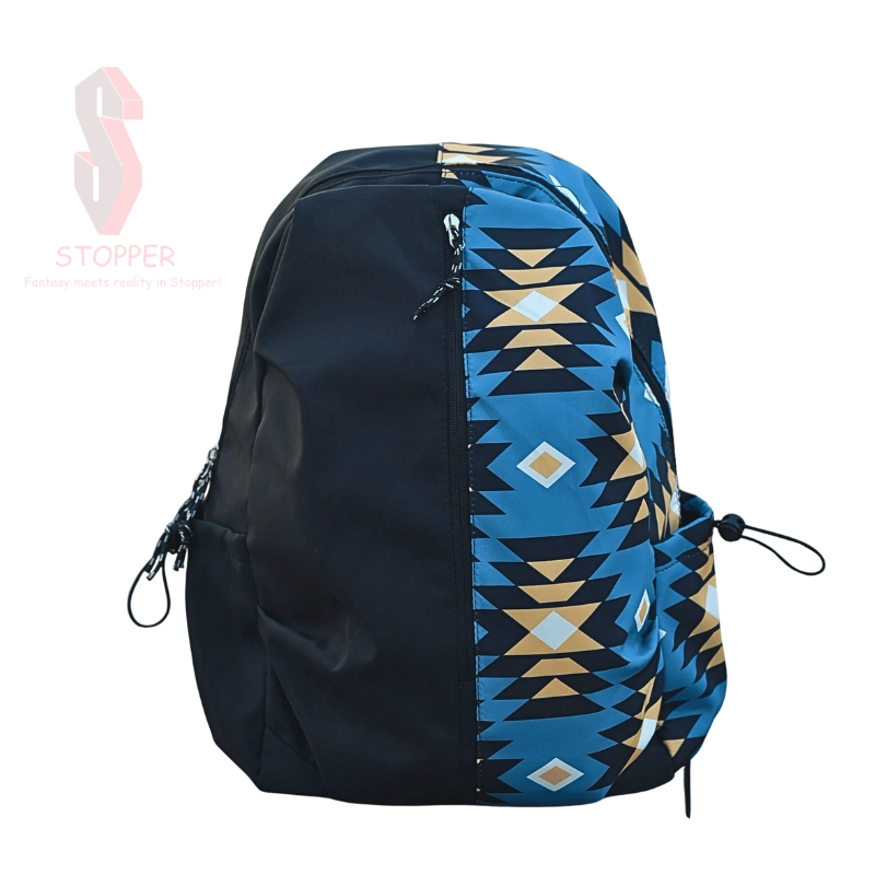 Half colorful design (mix blue)