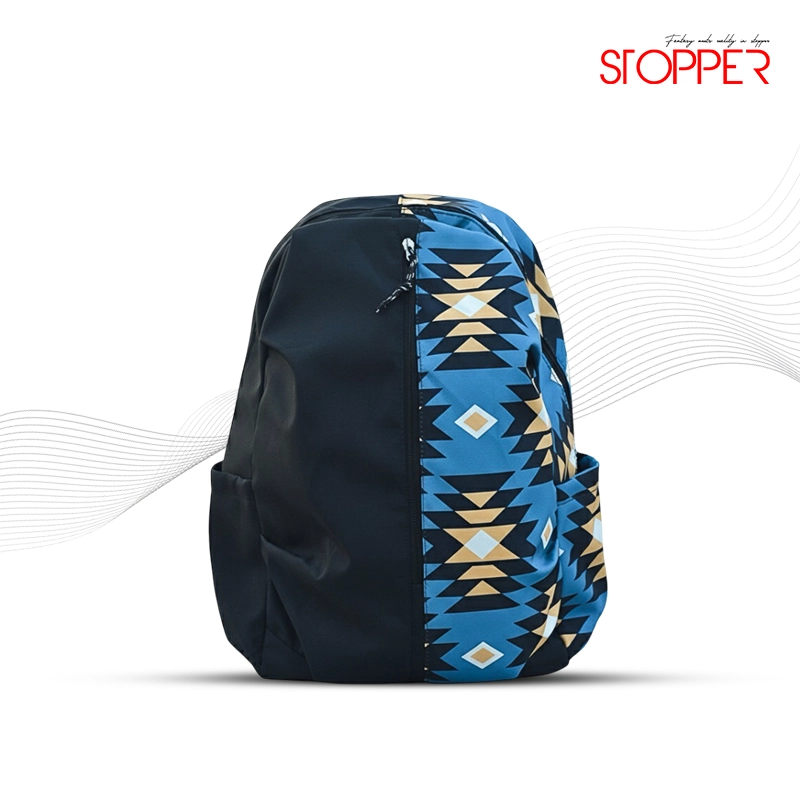 Half colorful design (mix blue)