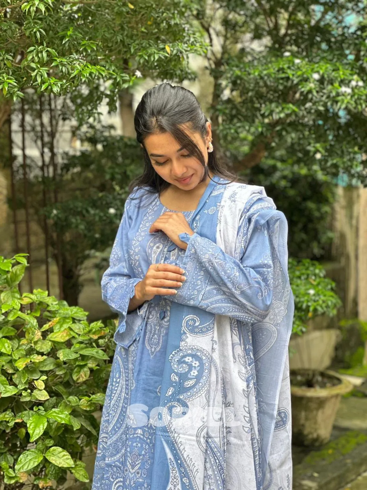 Printed Cotton Collection (Sky Blue)