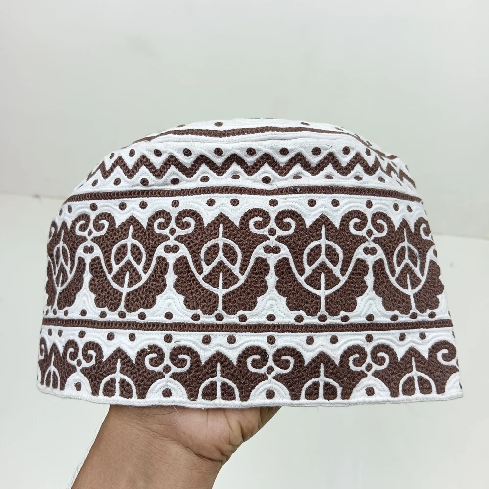 54 Size Handmade Omani Tupi | Soft Cotton Cap