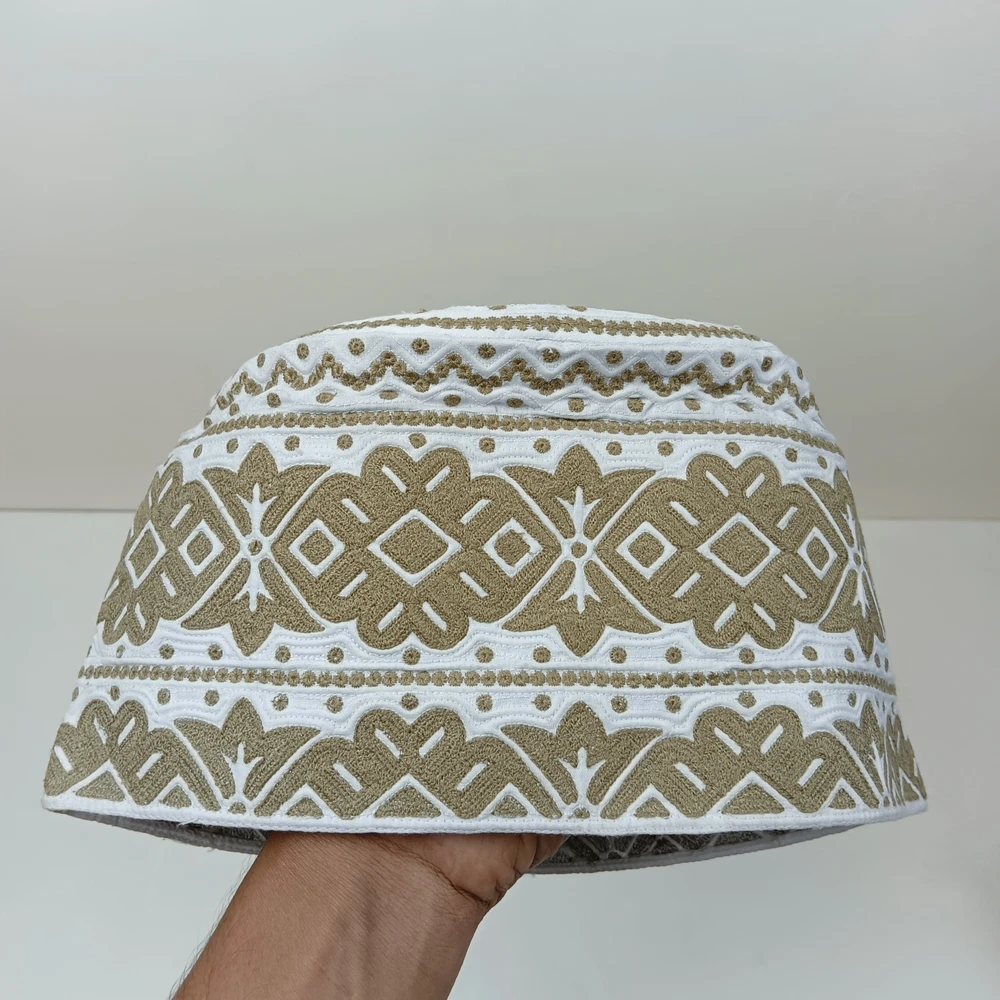 58 Size Golden Khaki Omani Handmade Tupi