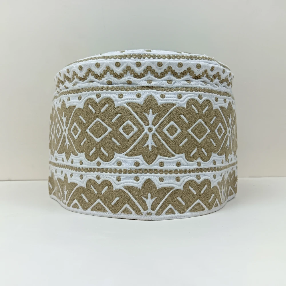58 Size Golden Khaki Omani Handmade Tupi