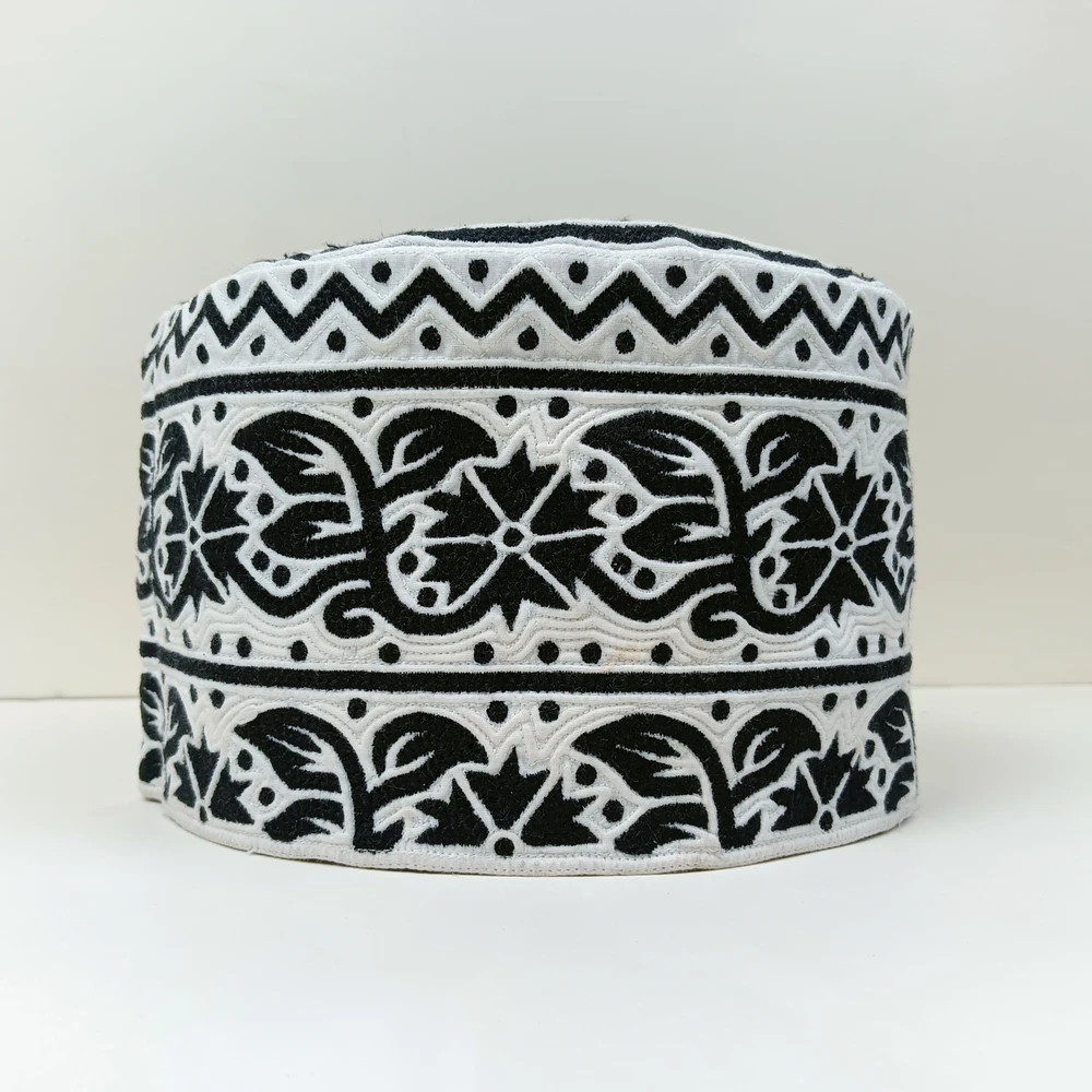 58 Size Black Omani Handmade Tupi – Azhari Bokta Cap Bangladesh