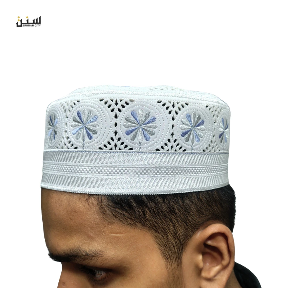 Muslim Prayer Tupi – White Cotton Net