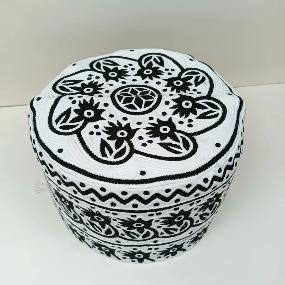 58 Size Omani Handmade Cap – Black Azhari & Saydee Style Tupi - Image 3