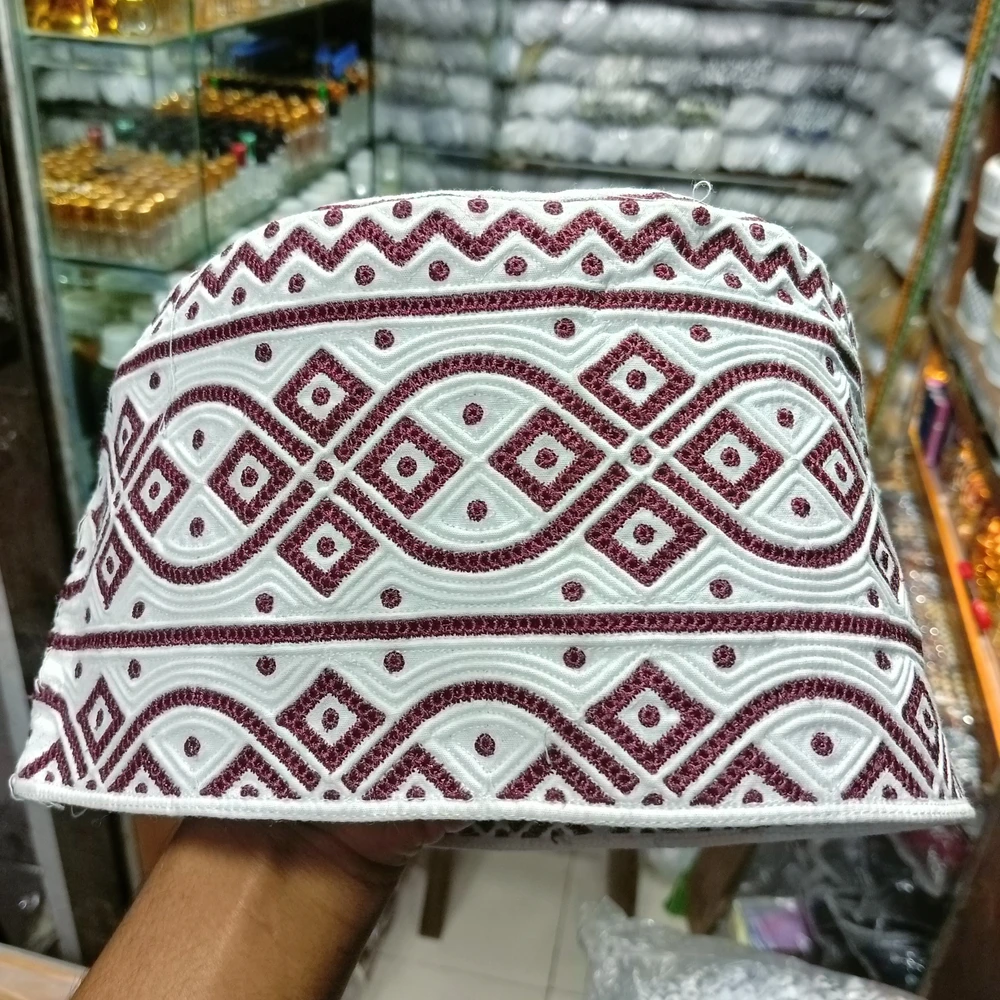 Omani Cotton Tupi 55 Size | Pure Cotton Handmade