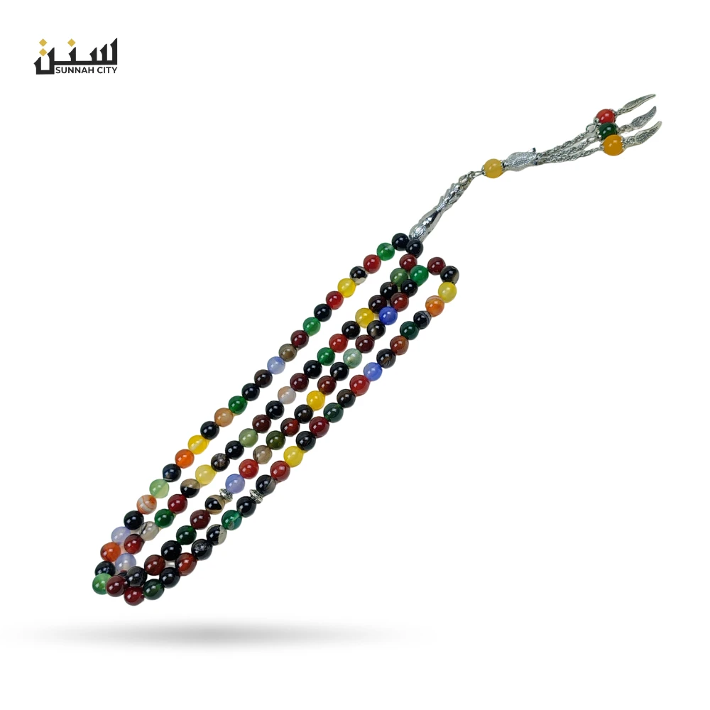Multi-Color Natural Stone Tasbih (99 Beads) – Premium Tasbih for Gift & Prayer - Image 4