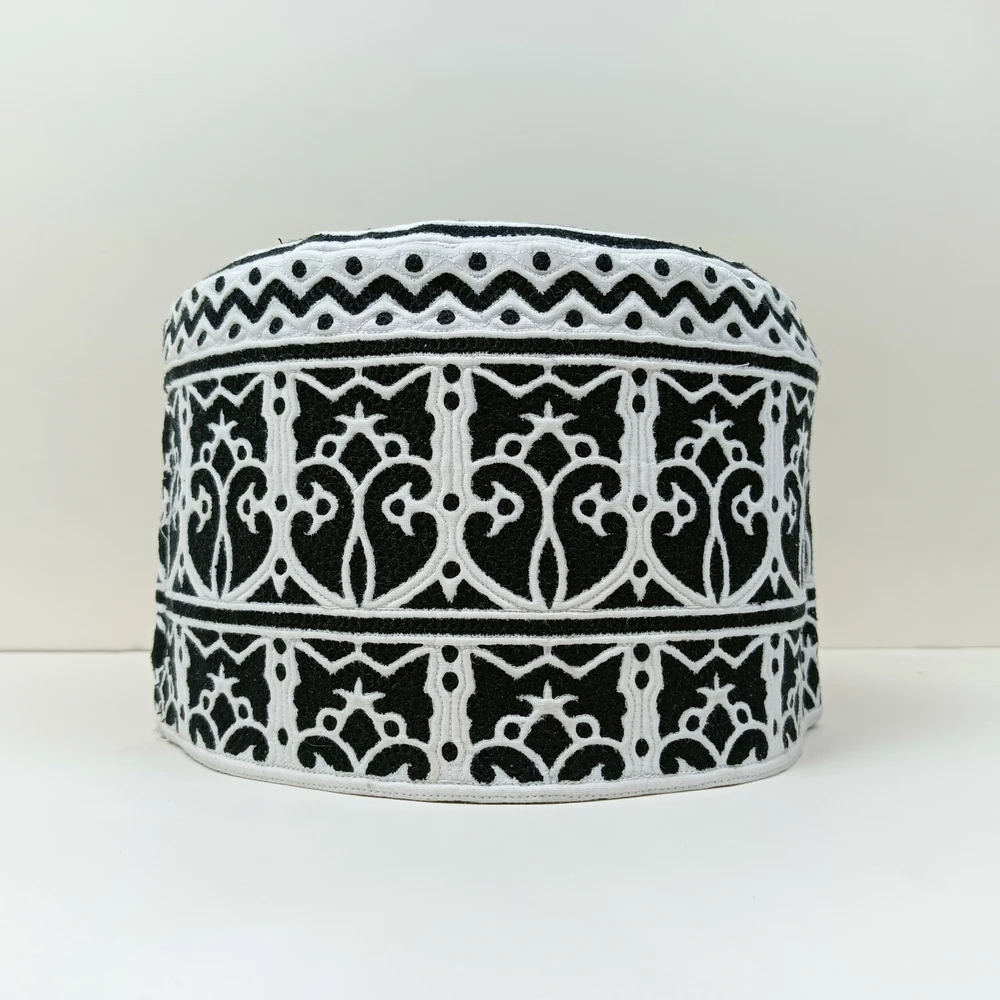 58 Size Black Azhari Tupi – Omani Handcrafted Cap for Bokta