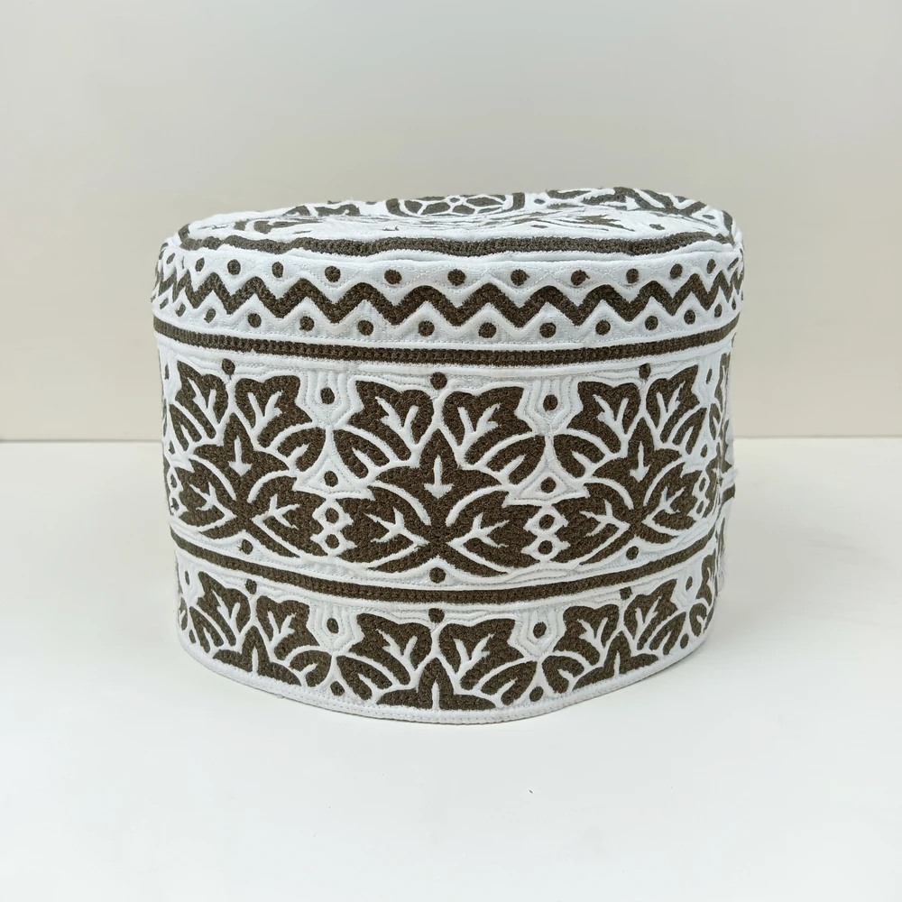 Dark Olive Brown Omani Handmade Tupi