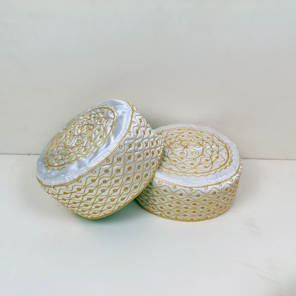 Golden Azhari Tupi – Premium Islamic Cap | Sunnah City”